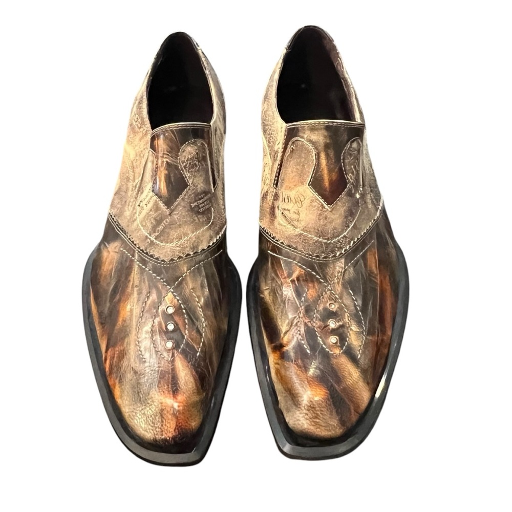 FI-6193 Multi Color Leather Pointed toe Slip on Loafer Fiesso Aurelio Garcia 42‎